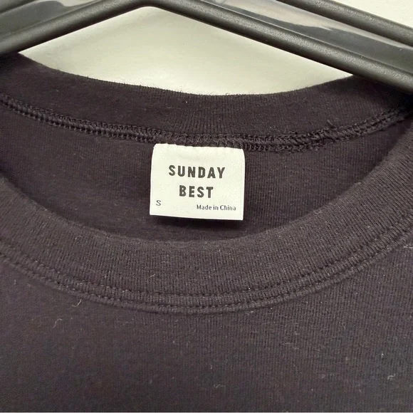 Aritzia Sunday Best BestHug Little Ribbed T-Shirt Black - Picture 4 of 5